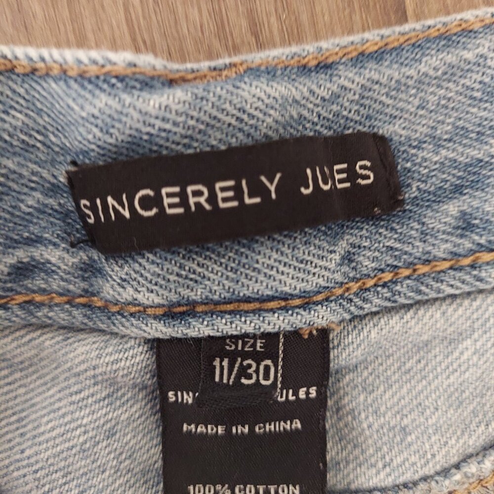 Sincerely Jules Wide Leg Light Wash 100% Cotton Size 11/30 - Picture 4 of 10